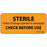 Label Paper Removable Sterile Unless 1" Core 2 1/4" X 1 Fl. Orange 420 Per Roll