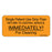 Label Paper Removable Single Patient Use 1" Core 2 1/4" X 1 Fl. Orange 420 Per Roll