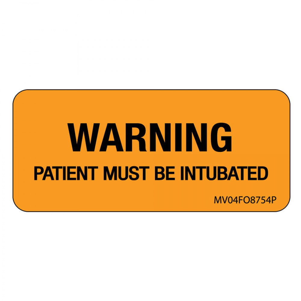 Label Paper Permanent Warning Patient Must 1" Core 2 1/4" X 1 Fl. Orange 420 Per Roll