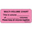 Label Paper Removable Multi-Volume Chart 1" Core 2 1/4" X 1 Fl. Pink 420 Per Roll