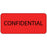 Label Paper Permanent Confidential 1" Core 2 1/4" X 1 Fl. Red 420 Per Roll