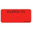 Label Paper Permanent Allergic To: 1" Core 2 1/4" X 1 Fl. Red 420 Per Roll