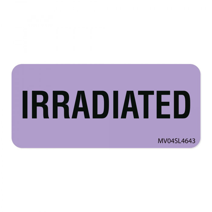 Label Paper Removable Irradiated 1" Core 2 1/4" X 1 Lavender 420 Per Roll