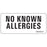 Label Paper Removable No Known Allergies 1" Core 2 1/4" X 1 White 420 Per Roll