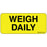 Label Paper Permanent Weigh Daily 1" Core 2 1/4" X 1 Yellow 420 Per Roll