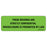 Label Paper Removable These Records Are 1" Core 2 15/16" X 1 Fl. Green 333 Per Roll