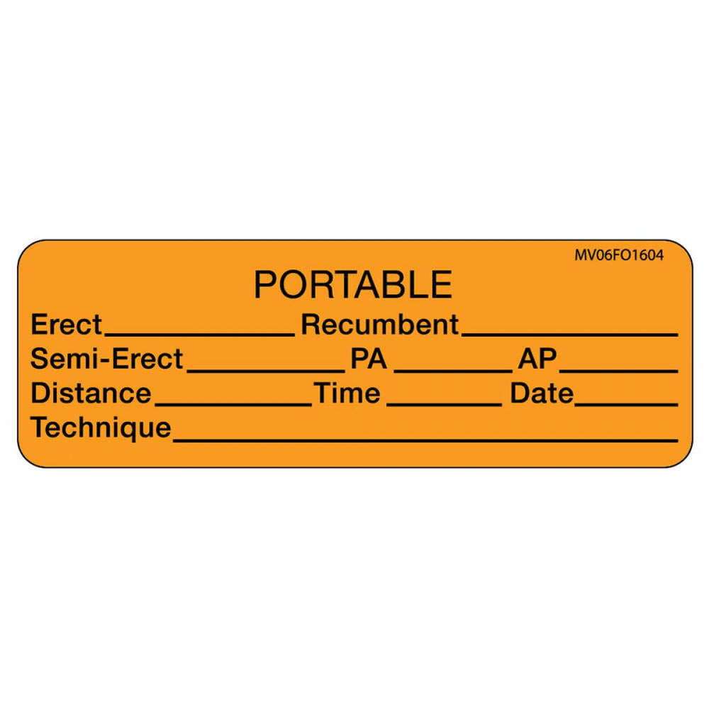 Label Paper Removable Portable Erect 1" Core 2 15/16" X 1 Fl. Orange 333 Per Roll