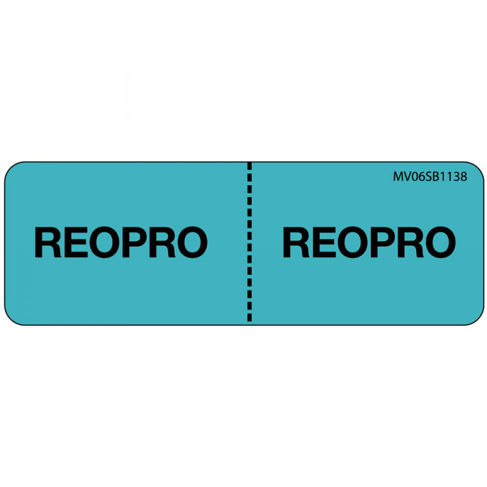 Label Paper Removable Reopro : Reopro 1" Core 2 15/16" X 1 Blue 333 Per Roll