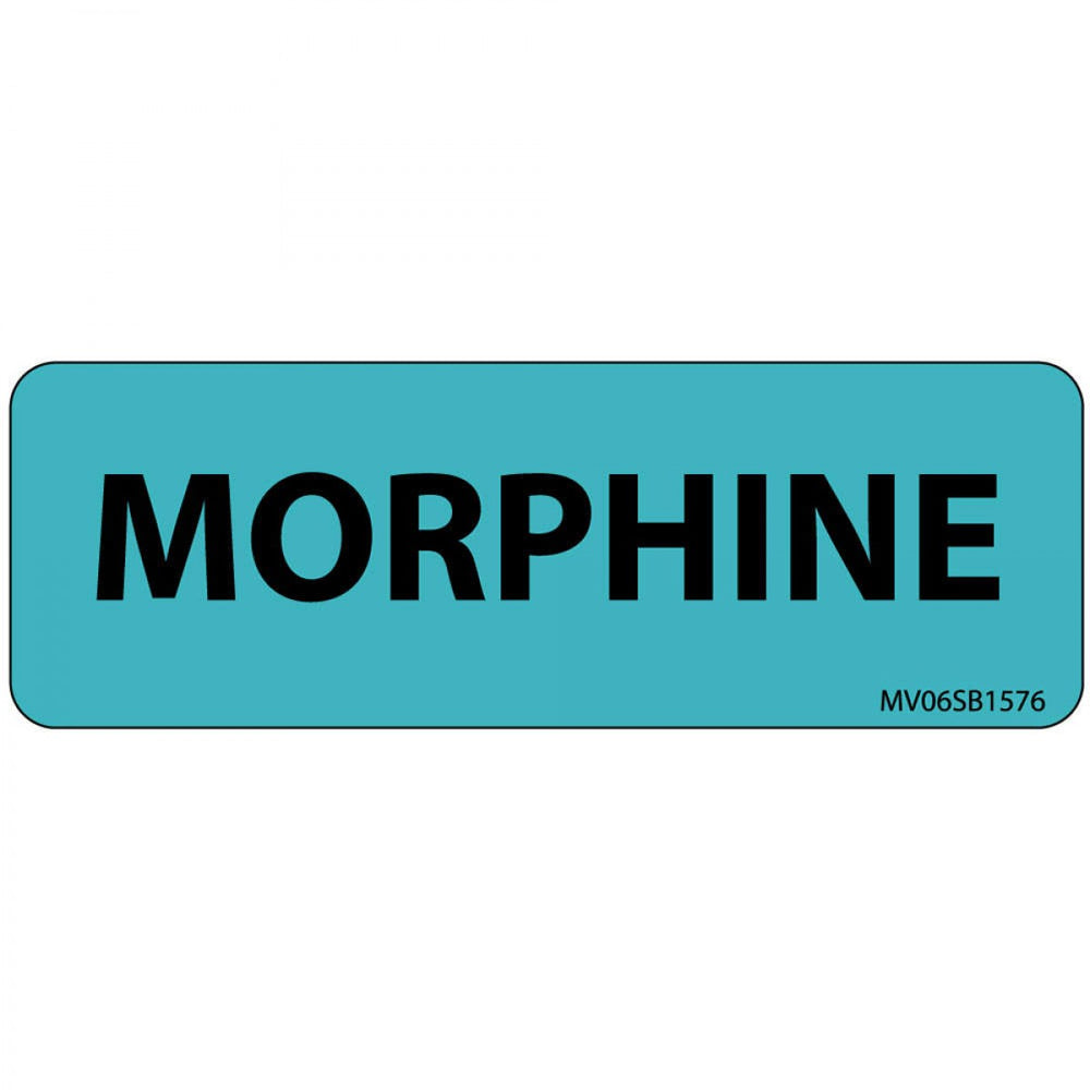 Label Paper Removable Morphine 1" Core 2 15/16" X 1 Blue 333 Per Roll