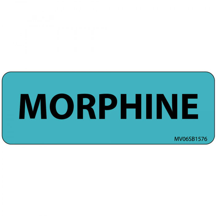 Label Paper Removable Morphine 1" Core 2 15/16" X 1 Blue 333 Per Roll