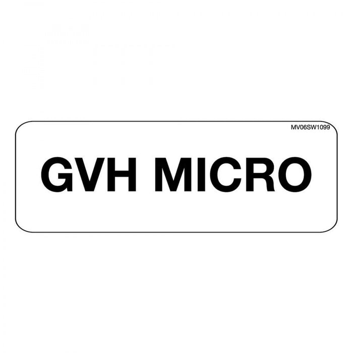 Label Paper Removable Gvh Micro 1" Core 2 15/16" X 1 White 333 Per Roll