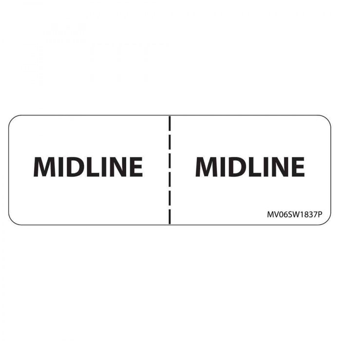 Label Paper Permanent Midline : Midline 1" Core 2 15/16" X 1 White 333 Per Roll