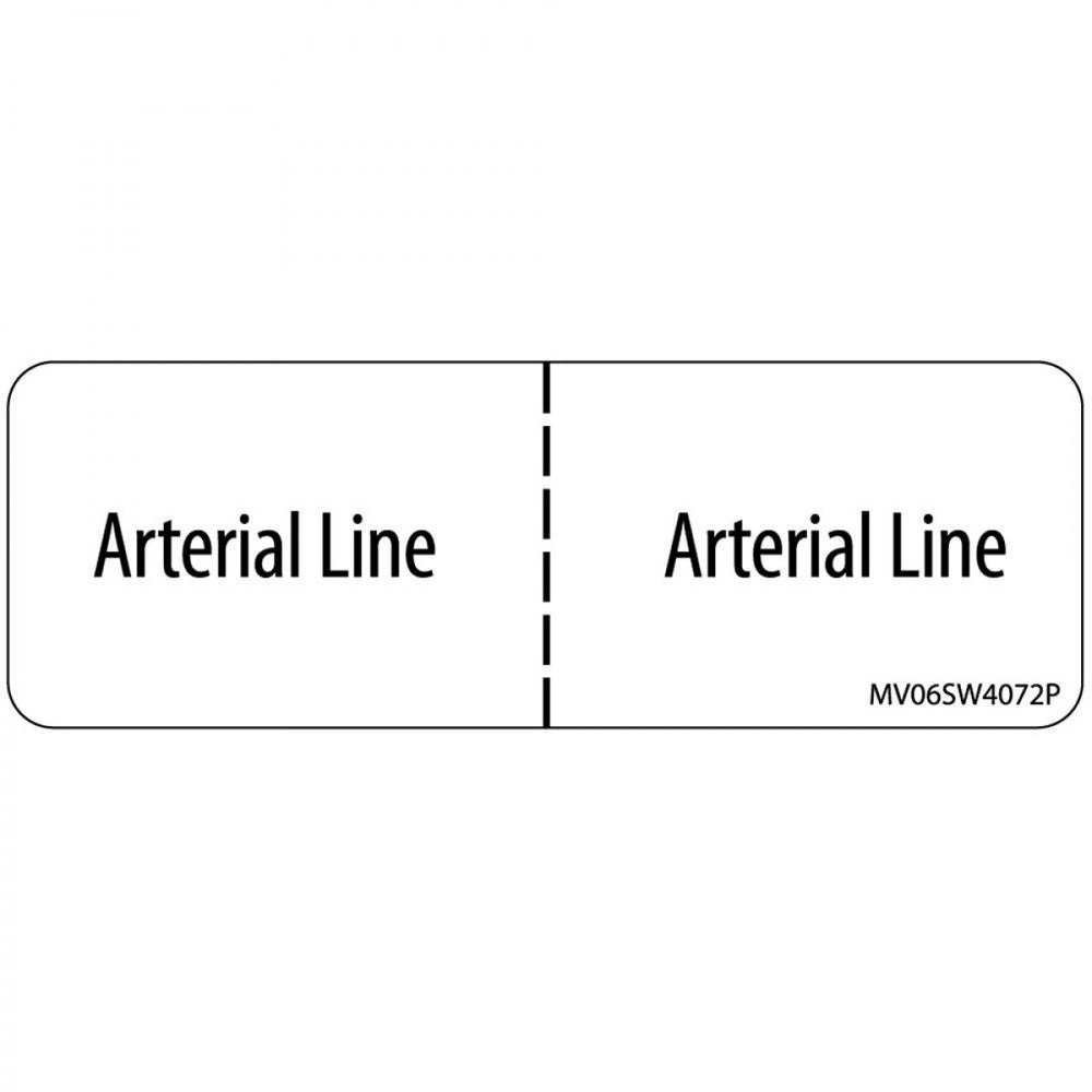 Label Paper Permanent Arterial Line 1" Core 2 15/16" X 1 White 333 Per Roll