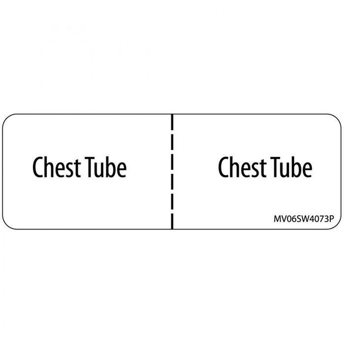 Label Paper Permanent Chest Tube 1" Core 2 15/16" X 1 White 333 Per Roll