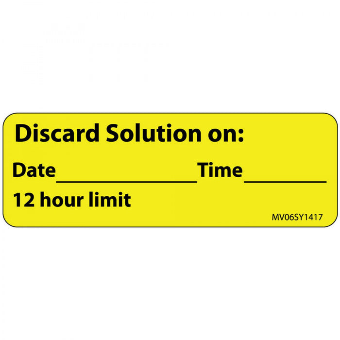 Label Paper Permanent Discard Solution On: 1" Core 2 15/16" X 1 Yellow 333 Per Roll