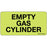 Label Paper Removable Empty Gas Cylinder 1" Core 2 15/16" X 1 1/2" Fl. Chartreuse 333 Per Roll