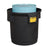 Justrite EcoPolyBlend Single Drum Collection Center - COLLECTION, SPILL, SINGLE 55GAL DRUM, BLACK - 28685