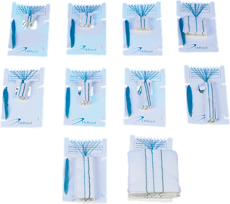 DeRoyal Sterile Neuro Sponges - Telfa Neuro Sponge, Sterile, 3" x 8" Patties - 32-169