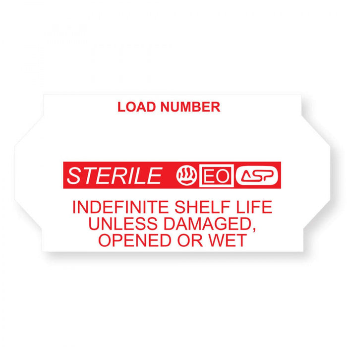 Label, Sterrad | Compatible With Meto 2026, Tyvek, Permanent, "Sterile", 1-1/32 X 5/8, White With Red, 1125 Per Roll, 12 Rolls Per Box