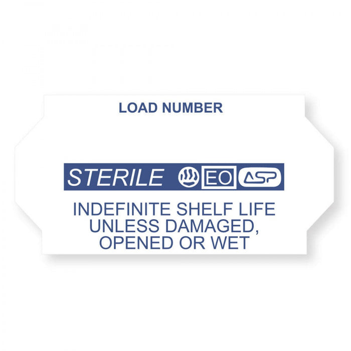 Label, Sterrad | Compatible With Meto 2026, Tyvek, Permanent, "Sterile", 1-1/32 X 5/8, White With Blue, 1125 Per Roll, 12 Rolls Per Box