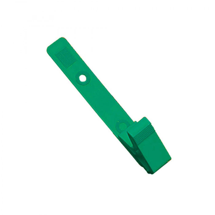 Visitor Pass Strap Clip 3-1/8" Long Plastic Green 100/Pack