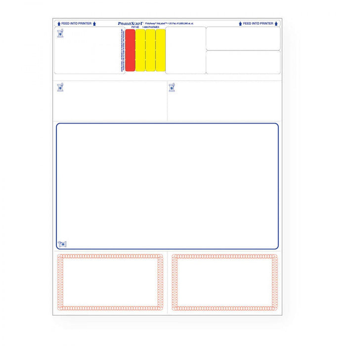 Pharmexcript Paper/Label Form With Patented Flickaway Technology Laser Permanent 8 1/2 " X 11" White 1000 Per Box