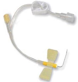 Exel International Huber Infusion Sets - Huber Infusion Set, 20G x 1-1/2", Yellow - 27946R