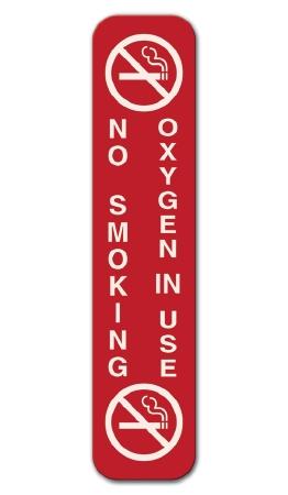 Briggs Magnetic Care No Smoking Oxygen in Use Signs - "No Smoking Oxygen in Use" Magnetic Sign, 9" x 2" - 5764DS