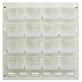 PANEL, LOUVERED, WHITE, 18"X19", W/16CLR BIN