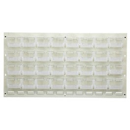 PANEL, LOUVERED, WHITE, 36"X19", W/32CLR BIN