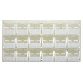 PANEL, LOUVERED, WHITE, 36"X61", W/18CLR BIN