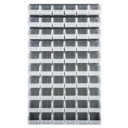 PANEL, LOUVERED, GRAY, 36"X61", W/60CLR BINS