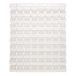 PANEL, LOUVERED, WHITE, 48"X61", W/80CLR BIN