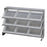 RACK, BENCH, SLOPED, 9CLR BINS, 12"X36"X21"