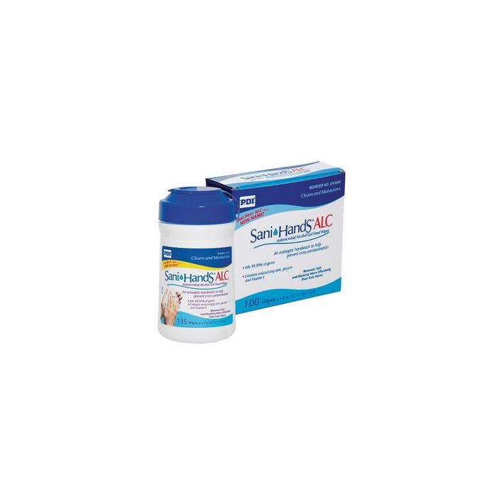 PDI SaniHands ALC Antimicrobial Alcohol Gel Hand Wipes