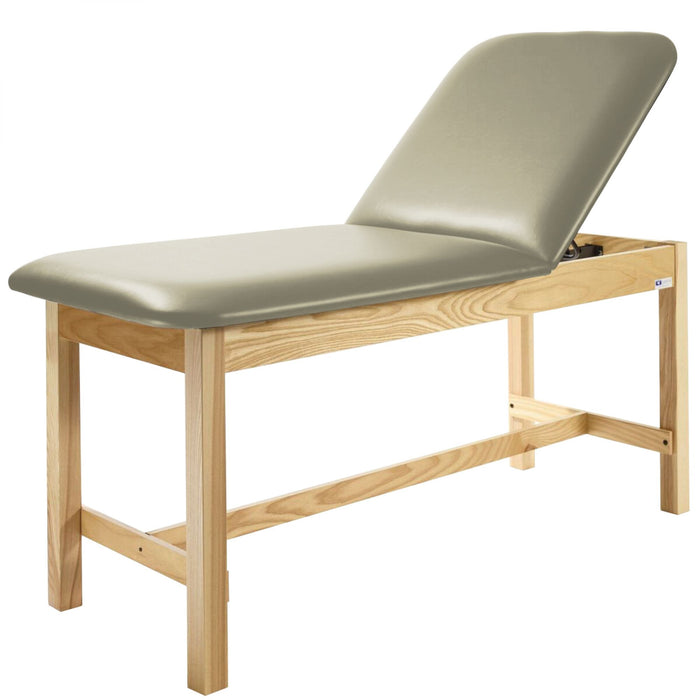 Metron Value Treatment Table - Nose Cutout and Adjustable Back with Open Shelf