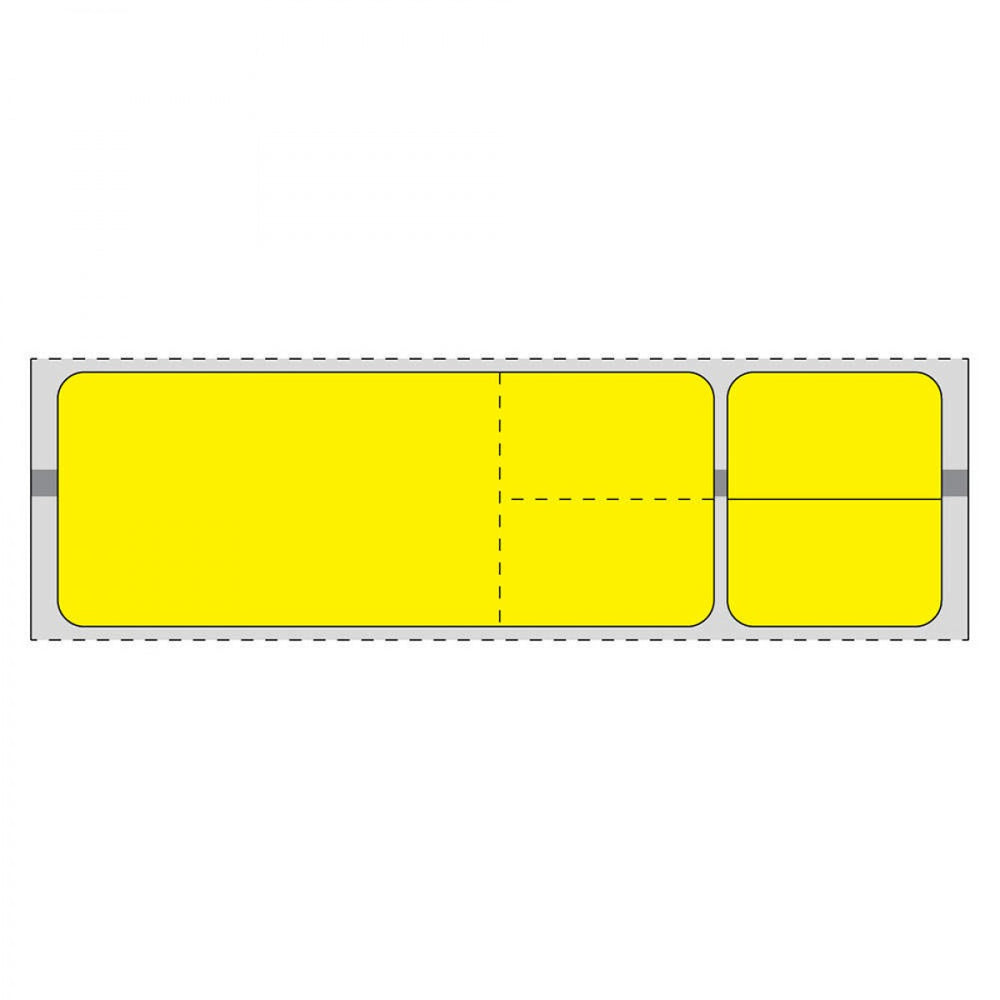 Label Misys/Sunquest Direct Thermal Paper Permanent 1 1/2" Core 4 1/8" X 1 3/16" Yellow 1200 Per Roll, 8 Rolls Per Box