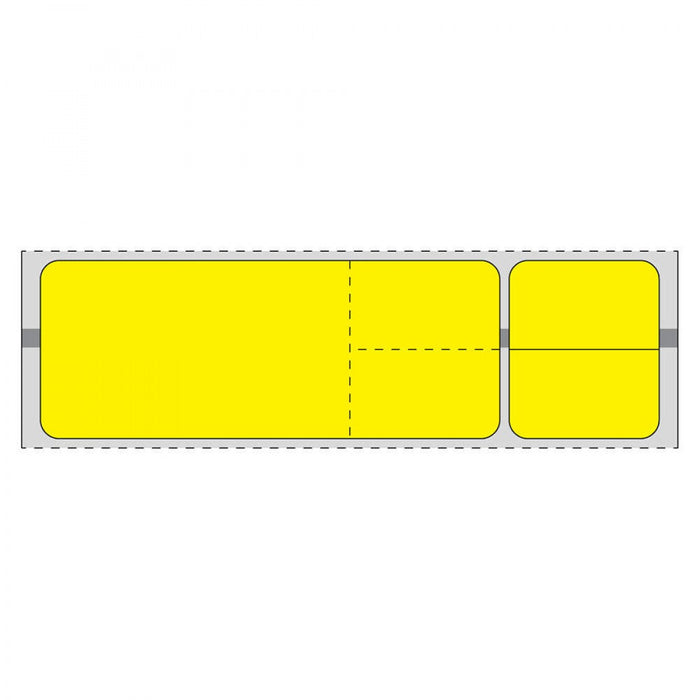 Label Misys/Sunquest Direct Thermal Paper Permanent 1 1/2" Core 4 1/8" X 1 3/16" Yellow 1200 Per Roll, 8 Rolls Per Box