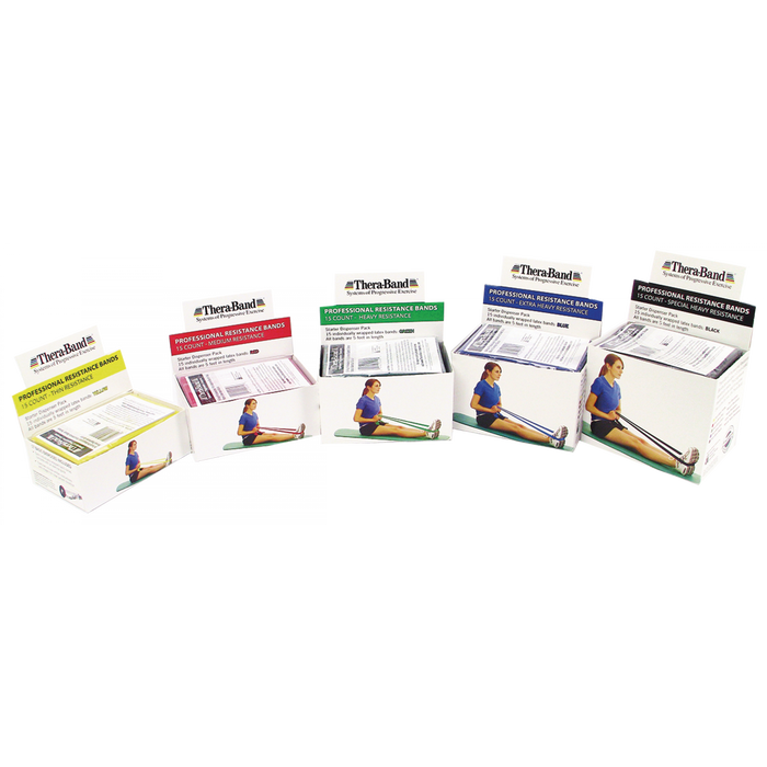 TheraBand Individual Professional Resistance Bands - Box of 15