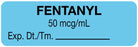 Medical Use Labels - Anesthesia Label, Fentanyl 50 mcg/mL, 1-1/2" x 1/2"