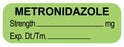 Medical Use Labels - Anesthesia Label, Metronidazole mg/mL, 1-1/2" x 1/2"