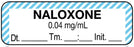 Medical Use Labels - Anesthesia Label, Naloxone 0.04 mg/mL Date Time Initial, 1-1/2" x 1/2"