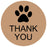 Medical Use Labels - Thank You Paw Print Label, 1-1/2" Dia