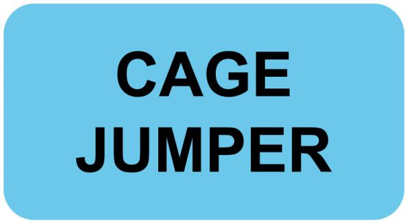 Medical Use Labels - CAGE JUMPER, Clinical Care Label, 1-5/8" x 7/8"