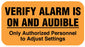 Medical Use Labels - Alarm Verification, 1-5/8" x 7/8",