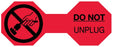 Medical Use Labels - DO NOT UNPLUG Cord Flag, 5" x 2"