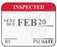 Medical Use Labels - Monthly Self-Laminating Inspection Labels