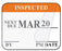 Medical Use Labels - Monthly Self-Laminating Inspection Labels