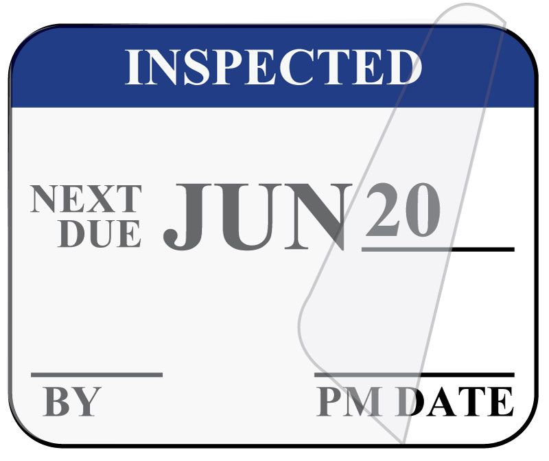 Medical Use Labels - Monthly Self-Laminating Inspection Labels