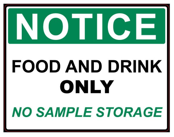 Medical Use Labels - FOOD AND DRINK ONLY Storage Label, 4-1/2" x 5-1/2"